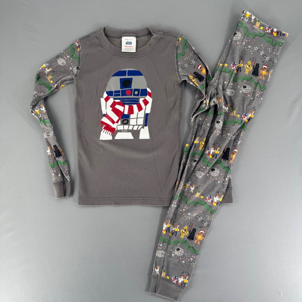 Unisex Hanna Anderson Star Wars R2-D2 Holiday Pajama Set Kids‎ 10 Organic Cotton